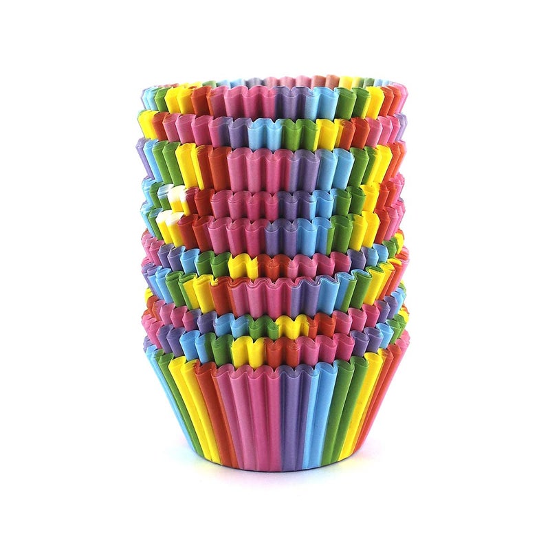 Warm party Warmparty Baking Cups Cupcake Liners, Standard Sized, 300 Count (Rainbow) - Image 1